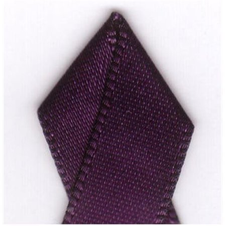 PAPILION Papilion R074300120285100Y .5 in. Single-Face Satin Ribbon 100 Yards - Plum R074300120285100Y